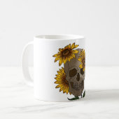 skull anf sunflowers Mug  (Devant gauche)