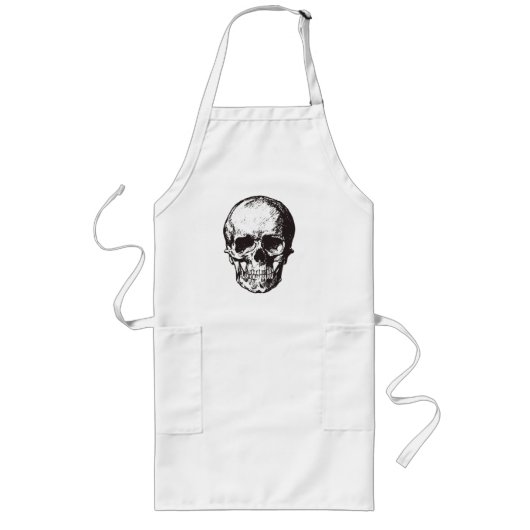Skull Apron Lang Schort (Voorkant)