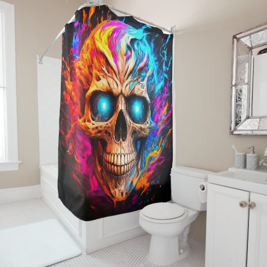 Skull Art Douchegordijn (In situ)