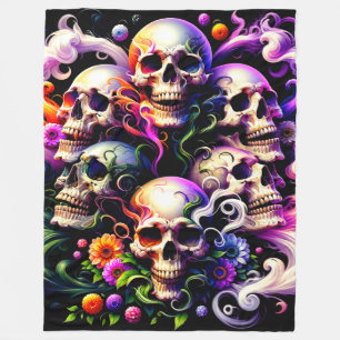 Skull Art Fleece Deken