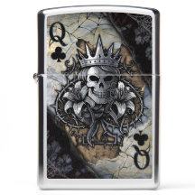 Skull Art Queen of Clubs - Gotisch spelen Kaart