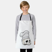 Skull as Cook with Chef hat Schort (Gedragen)