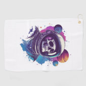 Skull Astronaut Explorer Golfhanddoek (Horizontaal)