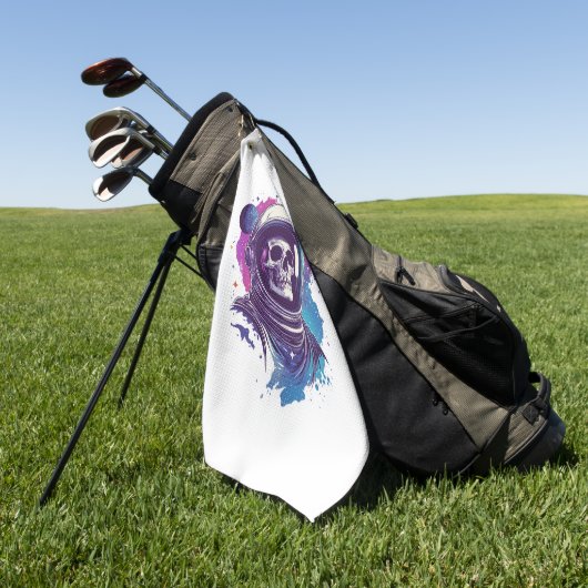 Skull Astronaut Explorer Golfhanddoek (Groen)