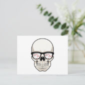 Skull at Poker with Sunglasses Briefkaart (Staand voorkant)