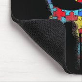 Skull Autism Awareness T-shirt mam Pap Kinder Auti Muismat (Hoek)