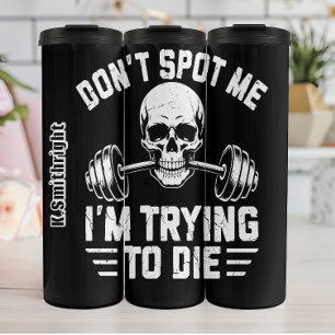Skull Barbell Spot me niet Thermosbeker