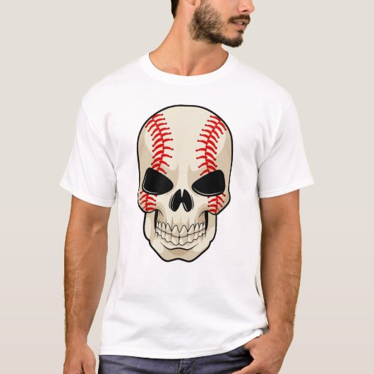 Skull Baseball Sports T-shirt (Voorkant)