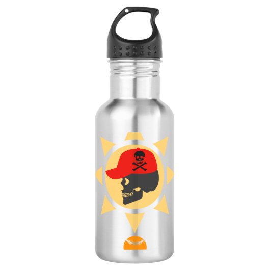 Skull Baseball Waterfles (Voorkant)