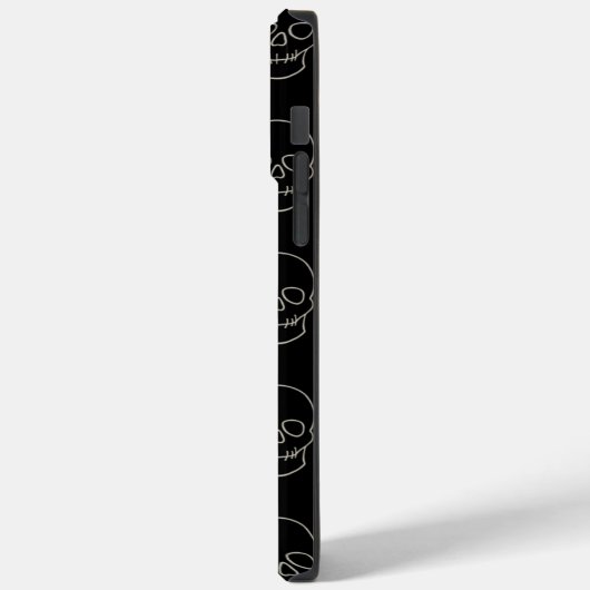 Skull - Bat Black en Bone White Case-Mate iPhone Case (Achterkant / Links)