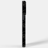 Skull - Bat Black en Bone White Case-Mate iPhone Case (Achterkant / Rechts)