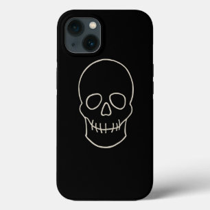 Skull - Bat Black en Bone White iPhone 13 Hoesje