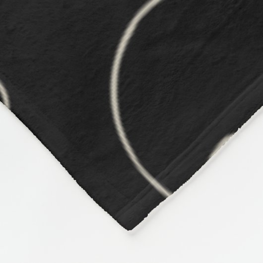 Skull - Bat Black en Bone White Fleece Deken (Hoek)