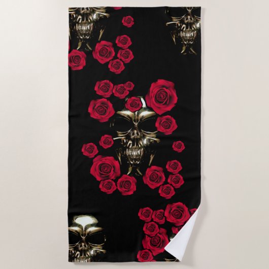 Skull Beach Towel Strandlaken (Voorkant)