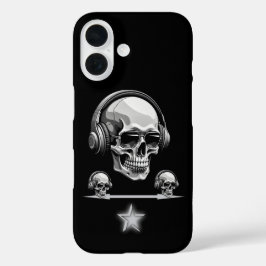 Skull Beats MagSafe iPhone 16 Gothic Hoofdtelefoon Hoesje