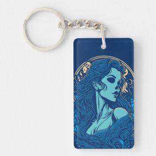 Skull Beauty Gotisch Vrouw Sleutelhanger