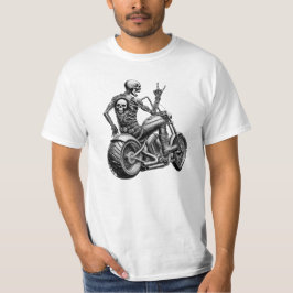 "Skull-Biker" auf heisser Maschine T-shirt