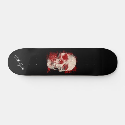 Skull Black Modern Custom Skateboard (Horz)