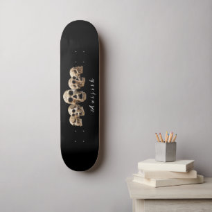 Skull Black Modern Custom Skateboard