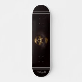 Skull Black Modern Custom Skateboard (Voorkant)
