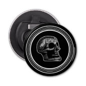 Skull Black N White Button Flesopener (Voorkant)