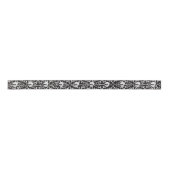 Skull Black White Damask Scroll Lint (Voorkant)