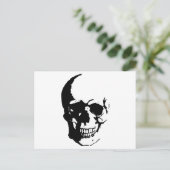 Skull - Black & White Metal Fantasy Art Briefkaart (Staand voorkant)