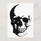 Skull - Black & White Metal Fantasy Art Briefkaart (Voorkant)