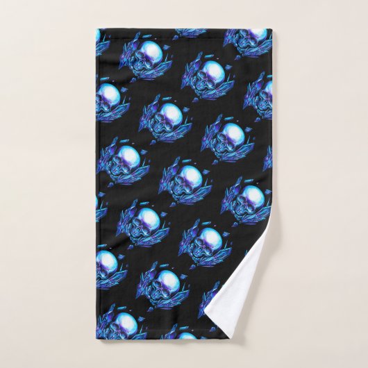skull Blue chameleon Bad Handdoek (Handdoek)