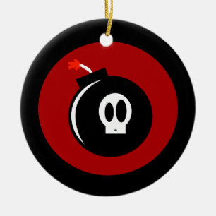 Skull Bomb Keramisch Ornament