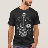 Skull Bone Guitar Black T-shirt (Voorkant)