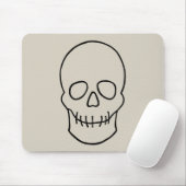 Skull - Bone White en Bat Black Muismat (Met muis)