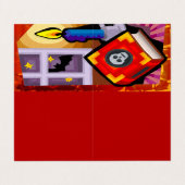 Skull Book Candle Bat Star Classroom Exchange Card Visitekaartjes (Buitenkant ongevouwen)