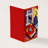 Skull Book Candle Bat Star Classroom Exchange Card Visitekaartjes (Buitenkant)