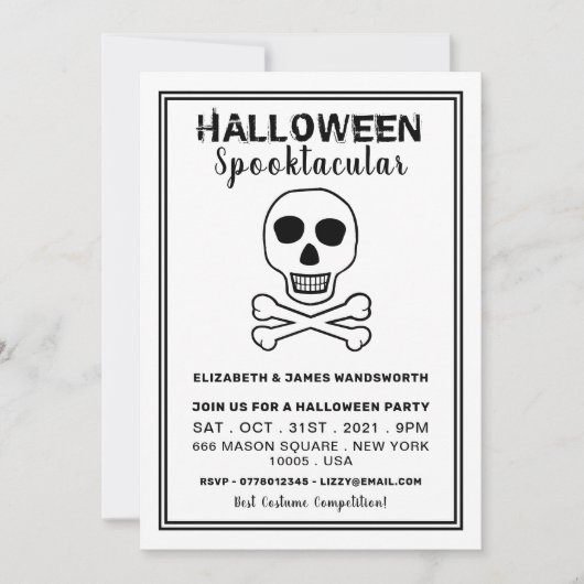 Skull & Botten, Halloween Party (Voorkant)