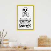 Skull & Botten, Halloween Welcome Sign Poster (Keuken)