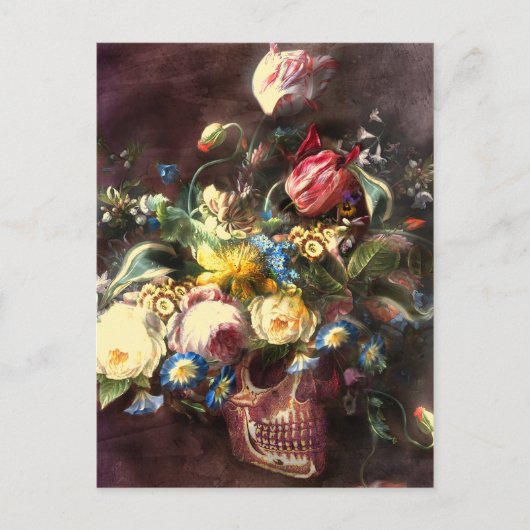 Skull Bouquet Briefkaart (Voorkant)