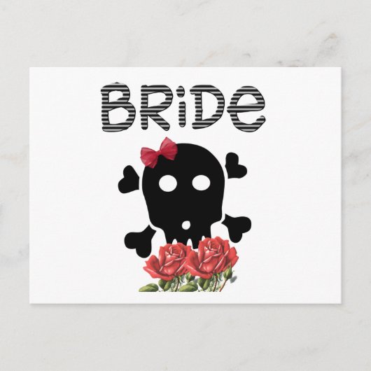 Skull Bride Briefkaart (Voorkant)