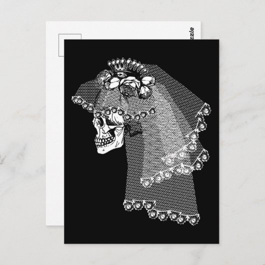 Skull Bride Briefkaart (Voorkant / Achterkant)