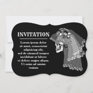 Skull Bride Invitation Kaart