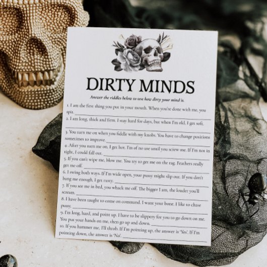 Skull bruid of Die Bachelorette spel Dirty Minds Kaart