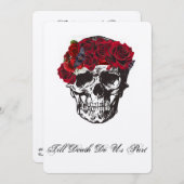 Skull bruiloft uitnodiging - tot de dood ons deel (Voorkant / Achterkant)