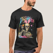 Skull Bunny Ears Rabbit Easter Easter Day Mannen T-shirt (Voorkant)