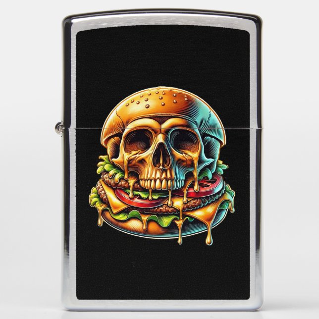 Skull Burger Zippo® aansteker (Voorkant)