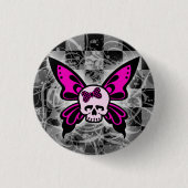 Skull Butterfly Button (Voorkant)