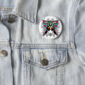 Skull Butterfly Ronde Button 5,7 Cm (In situ)