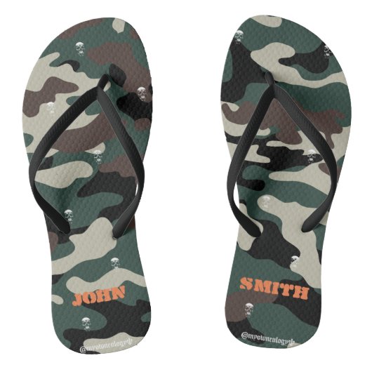 Skull Camo Teenslippers (Voetbed)