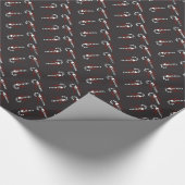 Skull Candy Cane Cadeaupapier (Hoek)