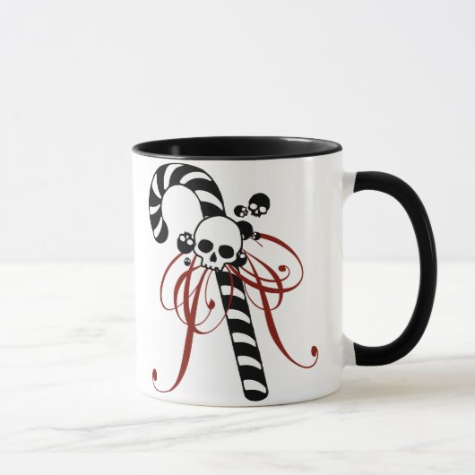 Skull Candy Cane Mok (Rechts)