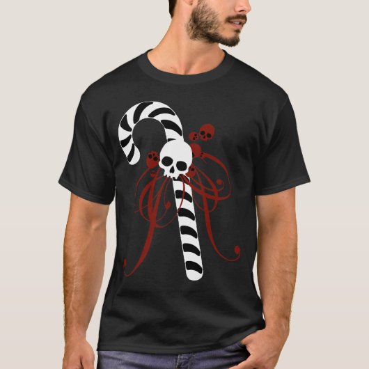 Skull Candy Cane T-shirt (Voorkant)